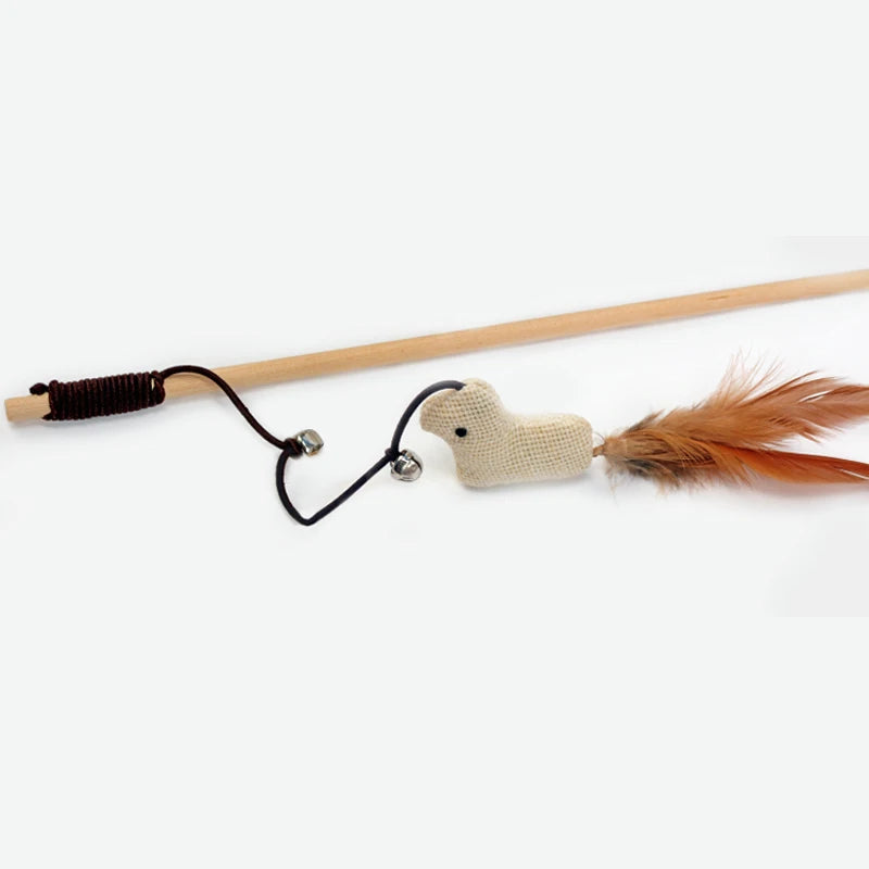 Wooden Cat Teaser Wand
