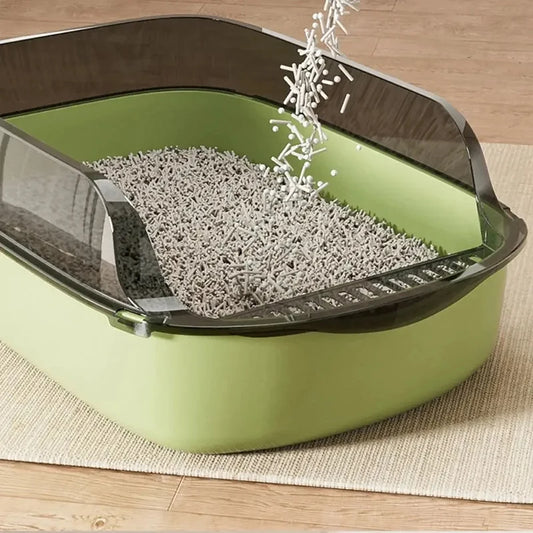 Semi-Enclosed Cat Litter Box