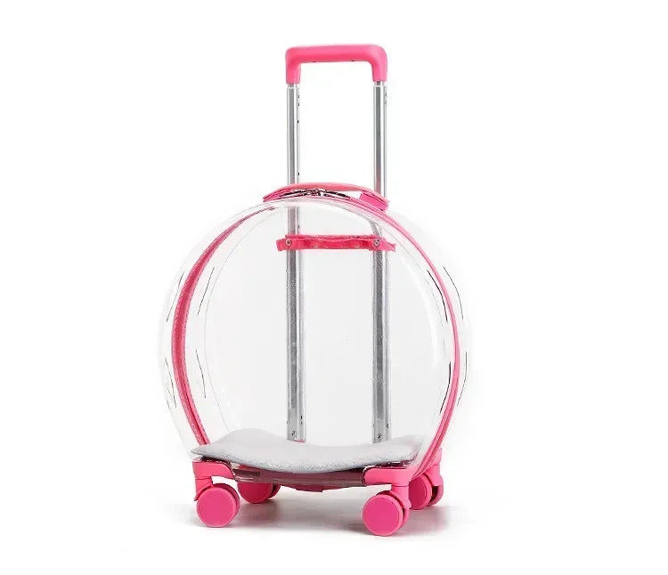 Rolling Transparent Pet Backpack