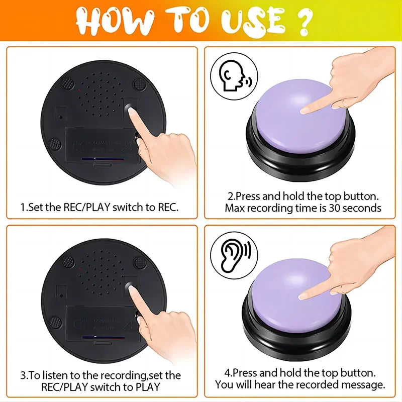 Talking Button Dog Toy
