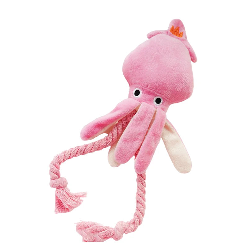 Octopus Rope Squeaky Toy