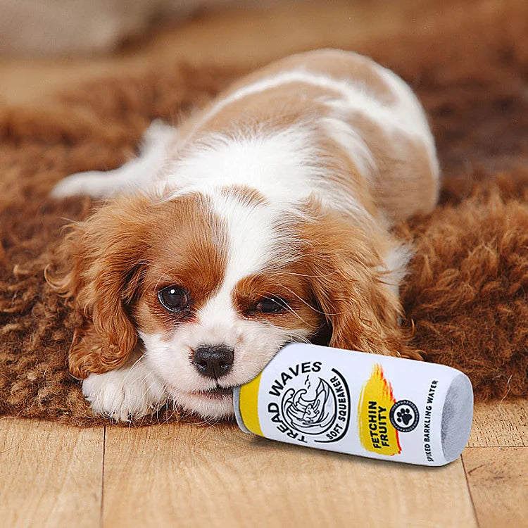 Plush Beer Dog Toy