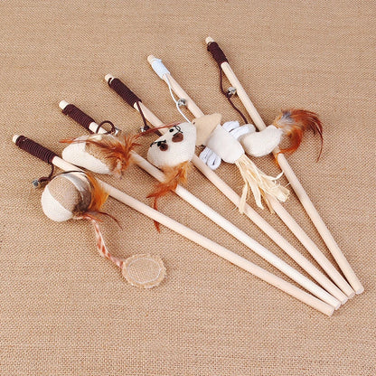 Wooden Cat Teaser Wand