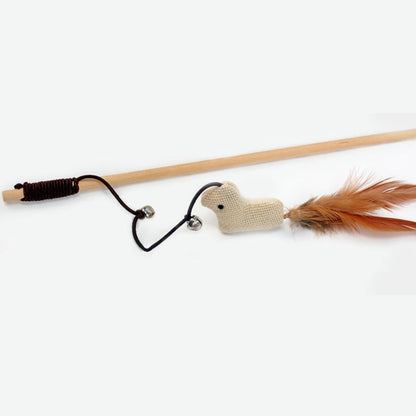 Wooden Cat Teaser Wand