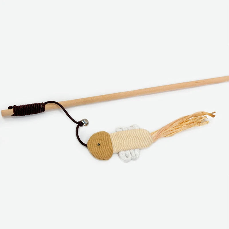 Wooden Cat Teaser Wand