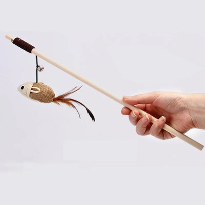 Wooden Cat Teaser Wand
