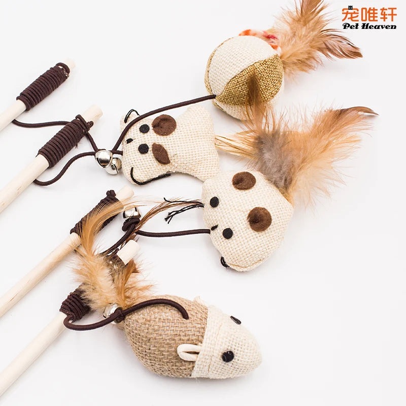 Wooden Cat Teaser Wand