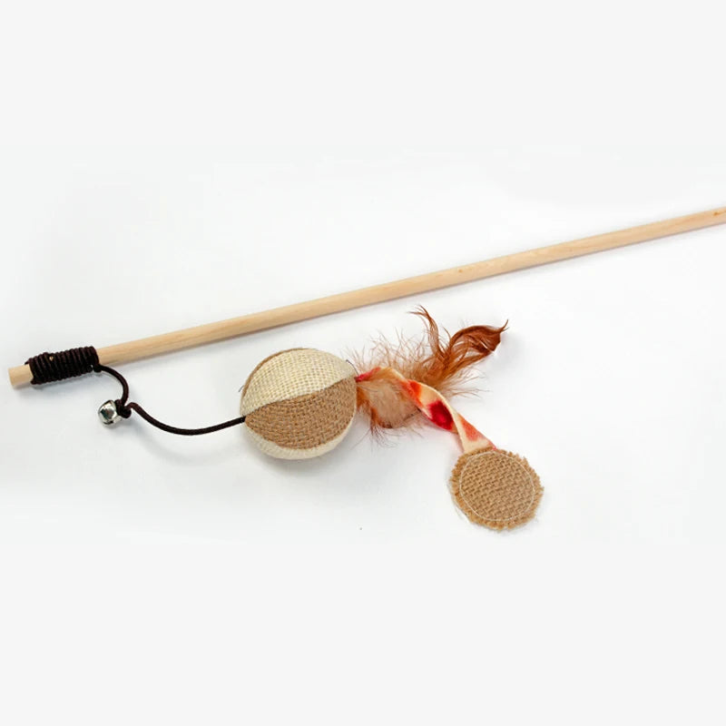 Wooden Cat Teaser Wand