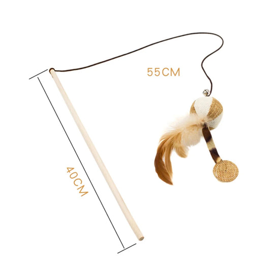 Wooden Cat Teaser Wand