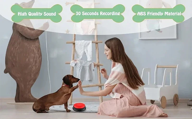 Talking Button Dog Toy