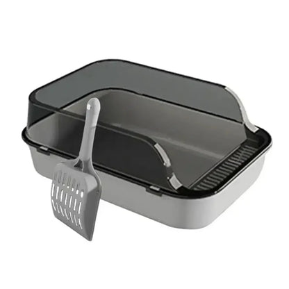 Semi-Enclosed Cat Litter Box