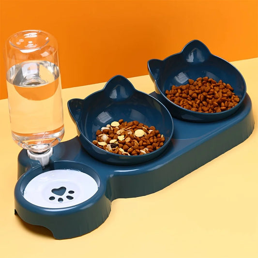3-in-1 Cat Feeder Set