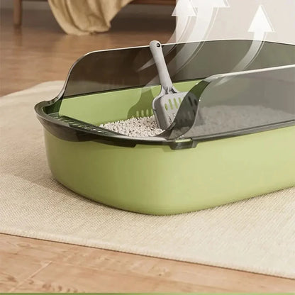 Semi-Enclosed Cat Litter Box
