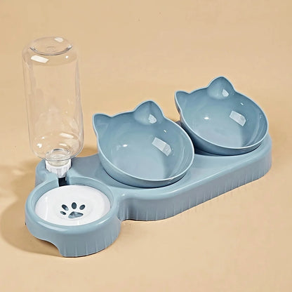 3-in-1 Cat Feeder Set