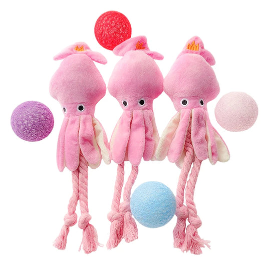 Octopus Rope Squeaky Toy