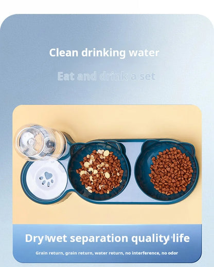 3-in-1 Cat Feeder Set