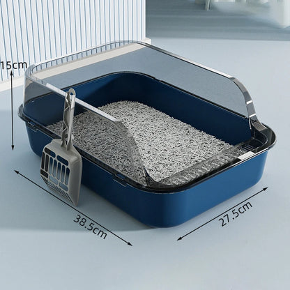Semi-Enclosed Cat Litter Box