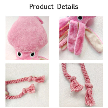 Octopus Rope Squeaky Toy