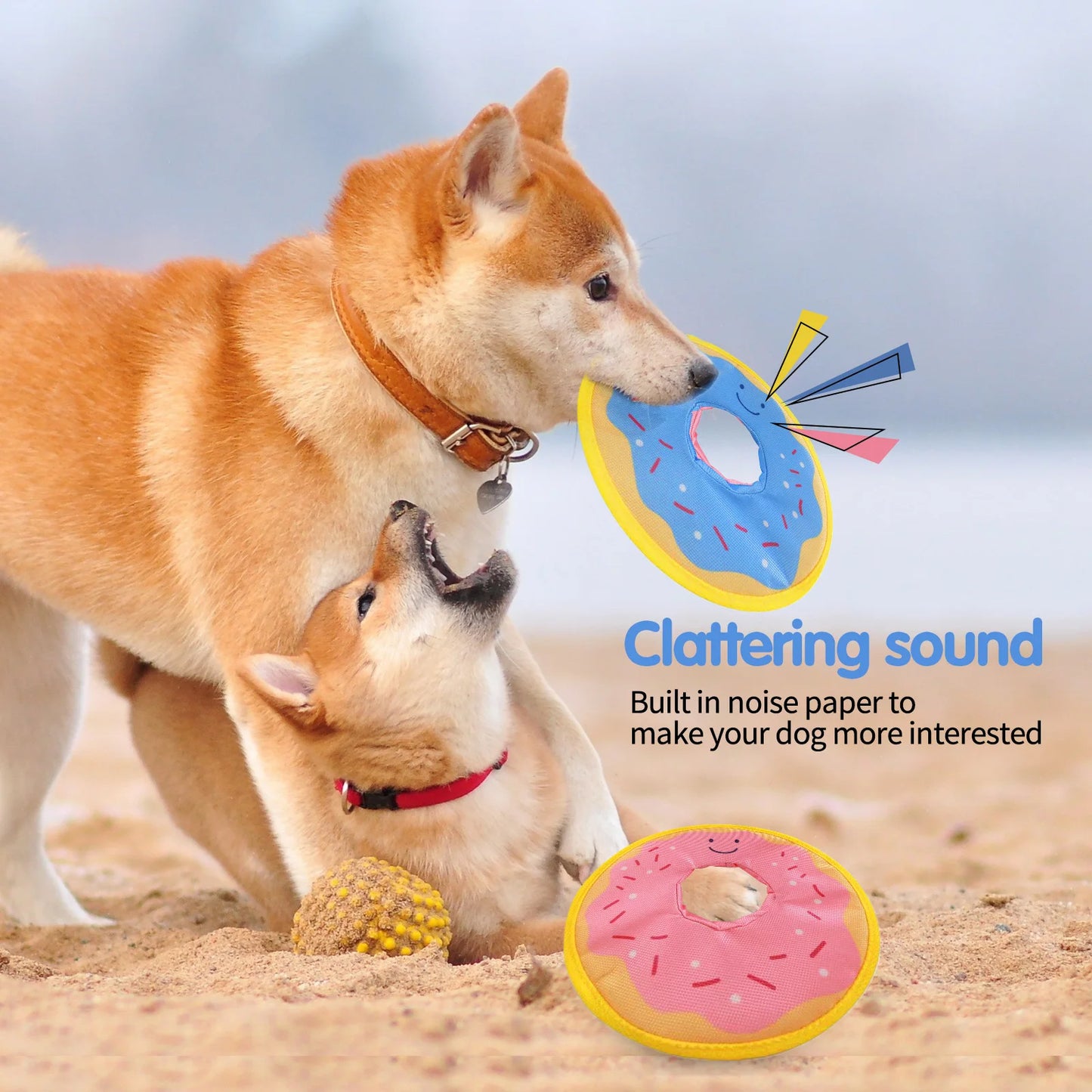 Squeaky Donut Dog Toy