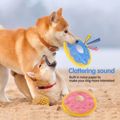 Squeaky Donut Dog Toy