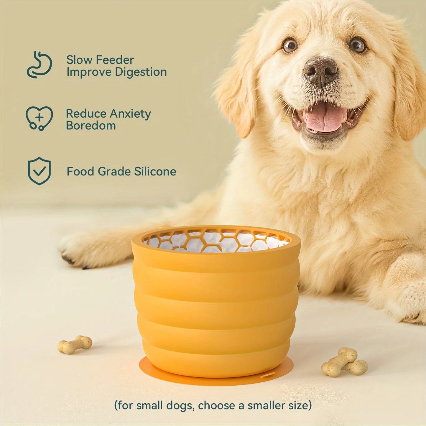 No-Gulp Silicone Dog Bowl