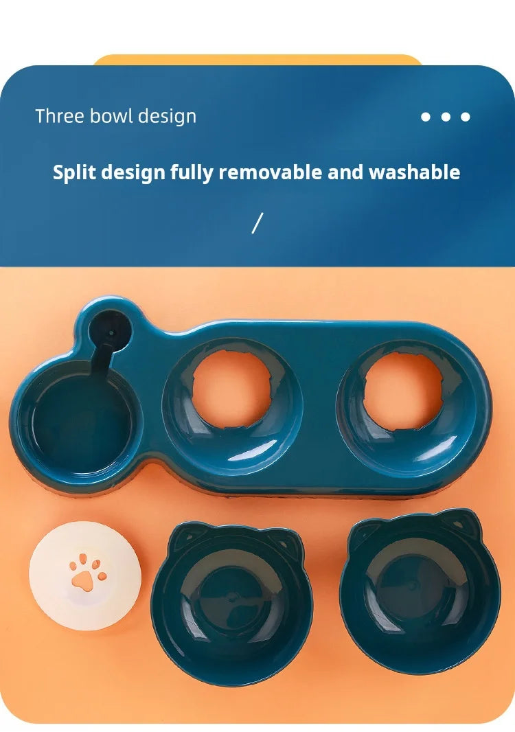 3-in-1 Cat Feeder Set