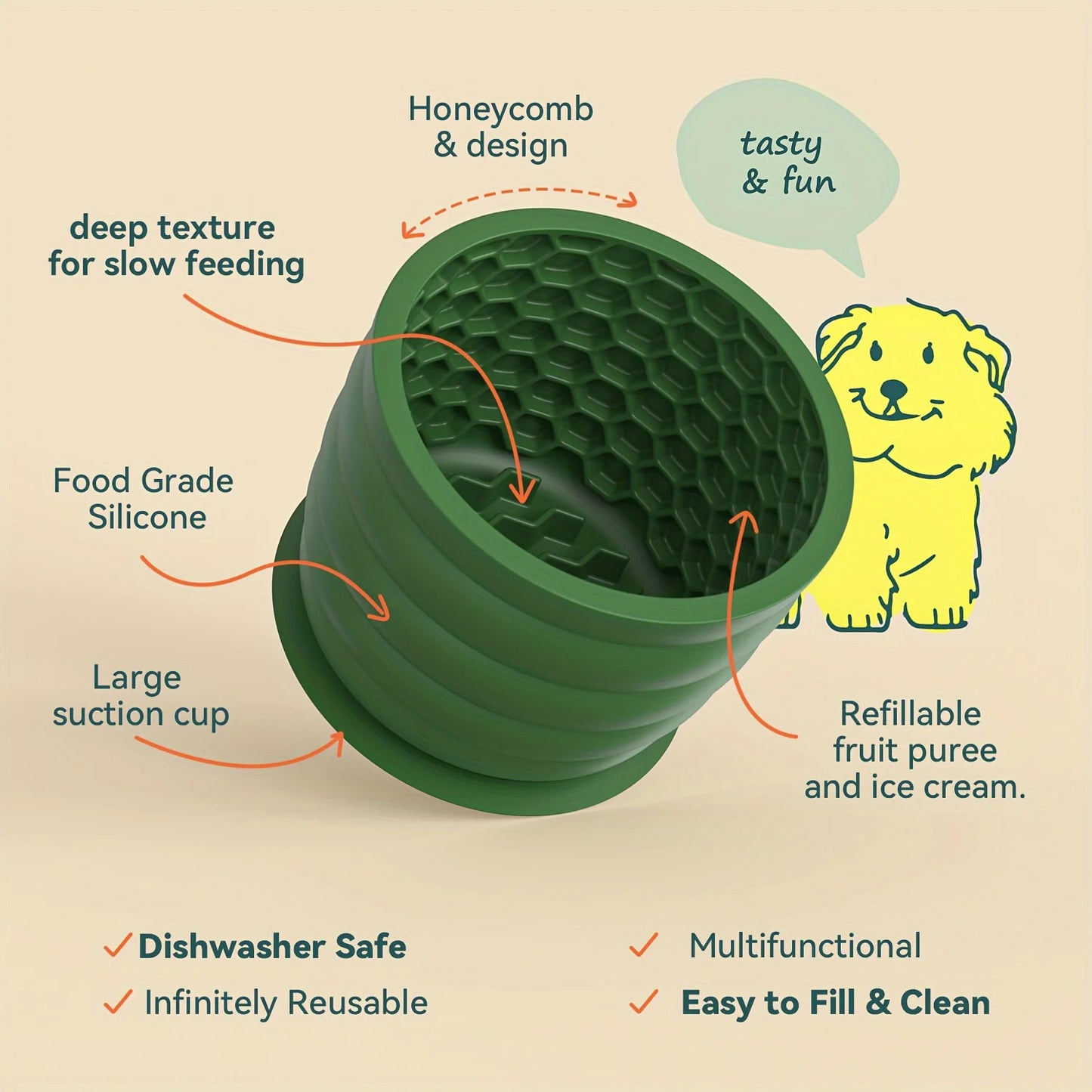No-Gulp Silicone Dog Bowl