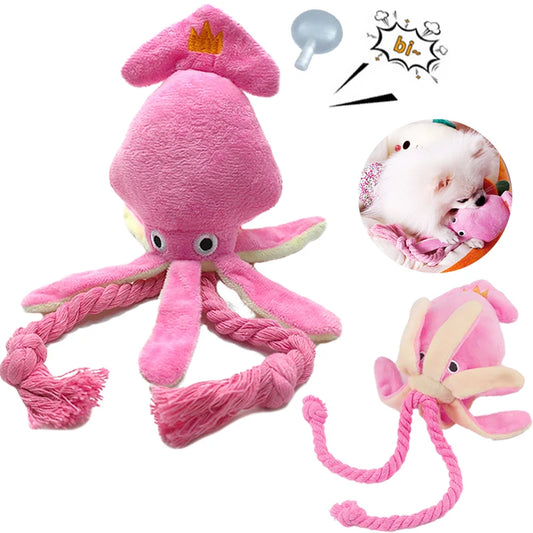 Octopus Rope Squeaky Toy