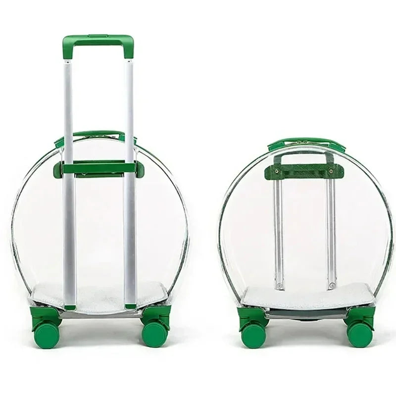 Rolling Transparent Pet Backpack