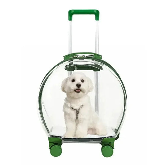 Rolling Transparent Pet Backpack
