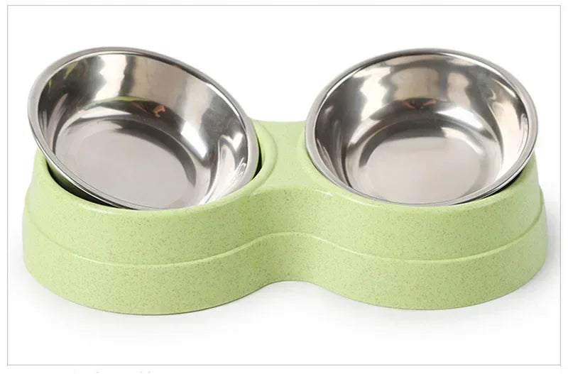 Double Pet Feeding Bowls