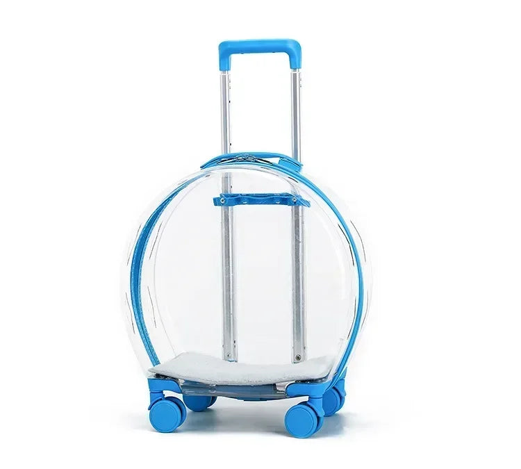 Rolling Transparent Pet Backpack