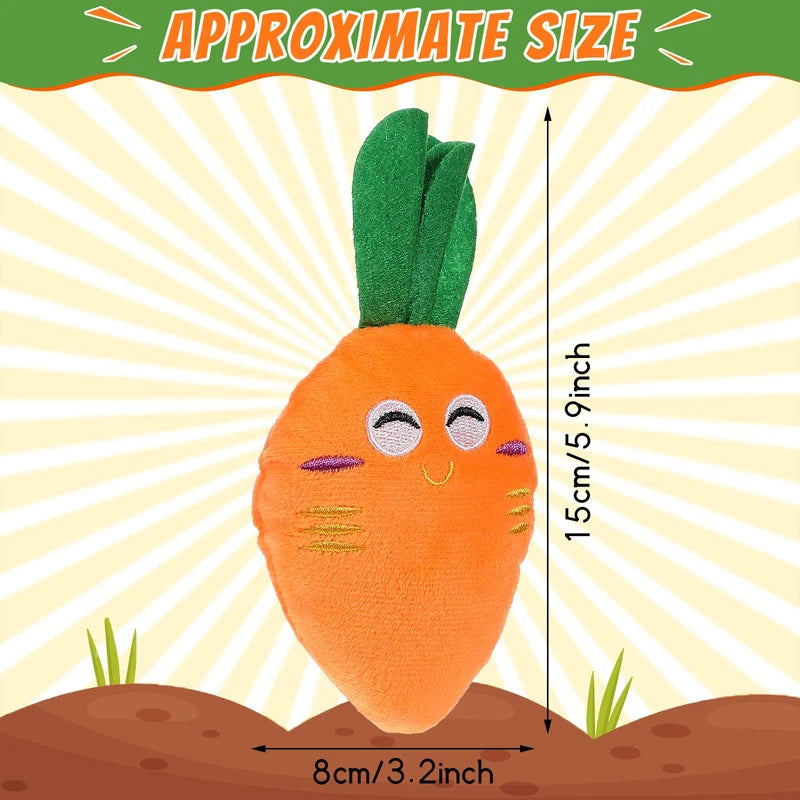 Plush Carrot Dog Toy