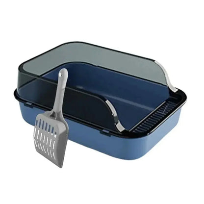 Semi-Enclosed Cat Litter Box