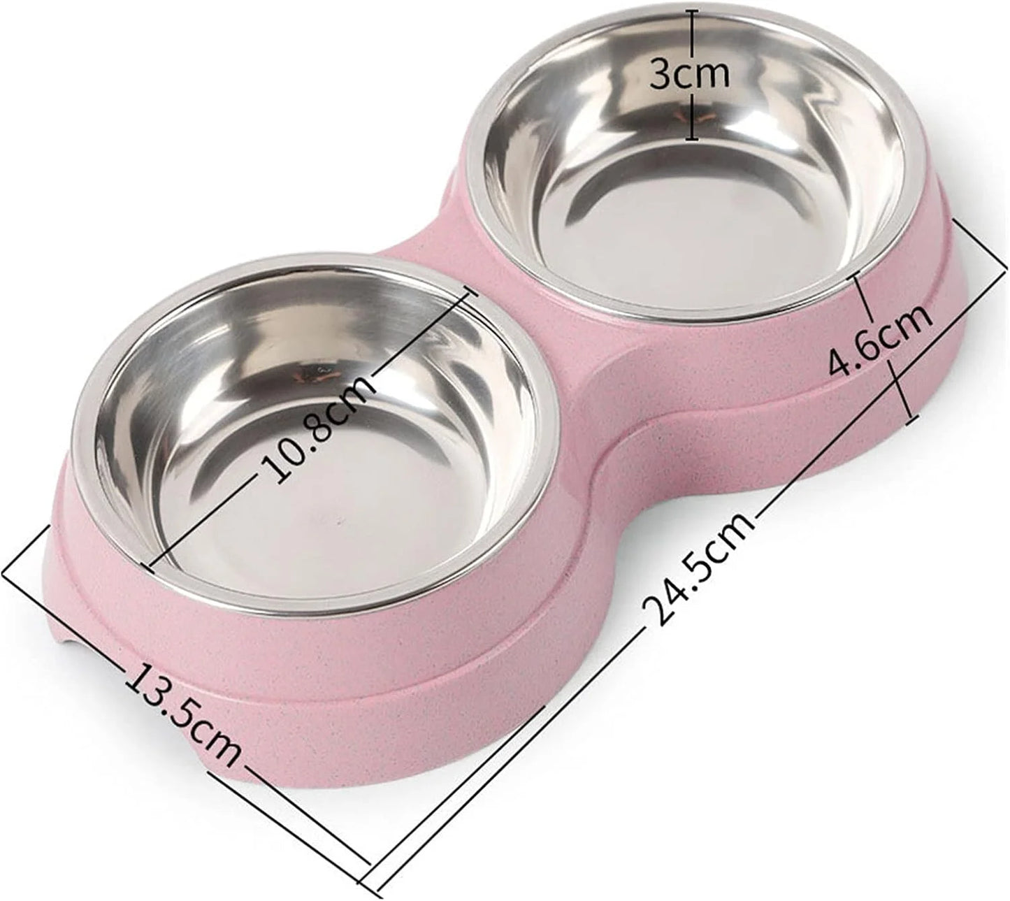 Double Pet Feeding Bowls