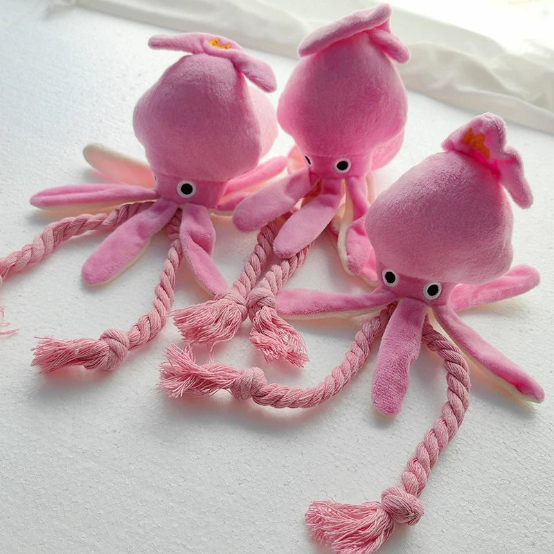 Octopus Rope Squeaky Toy