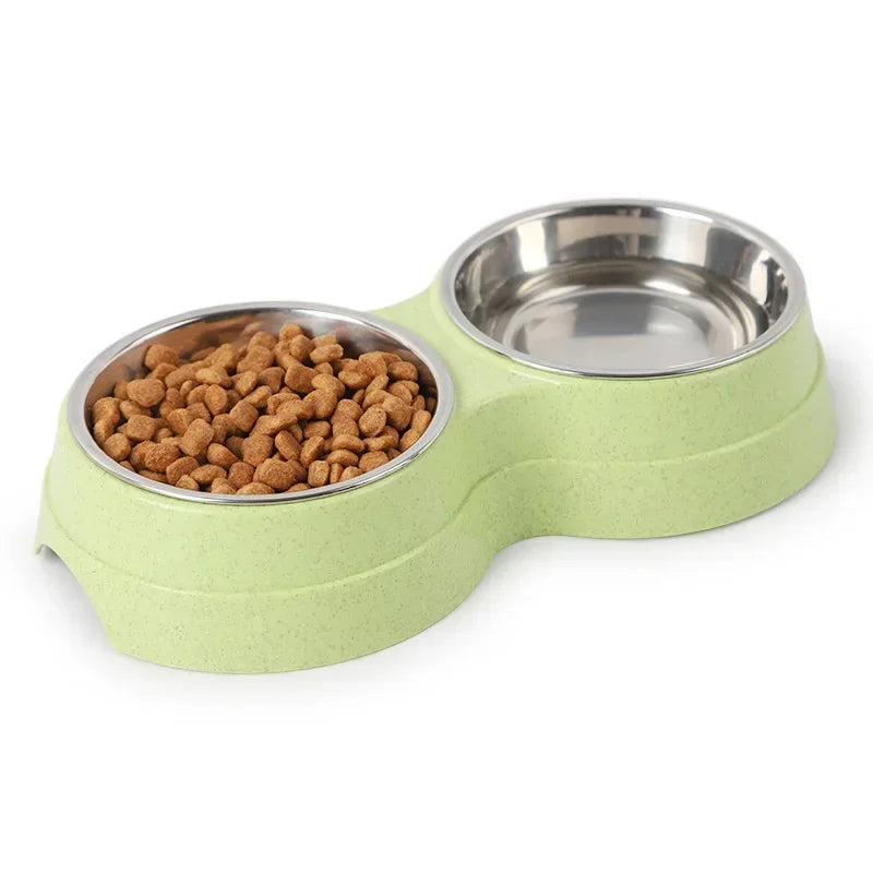 Double Pet Feeding Bowls