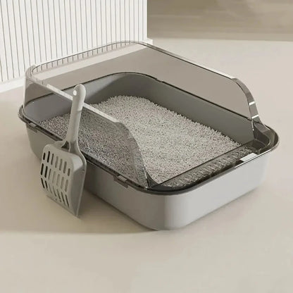 Semi-Enclosed Cat Litter Box