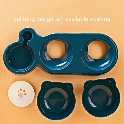 3-in-1 Cat Feeder Set