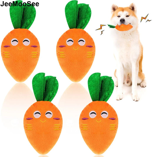 Plush Carrot Dog Toy